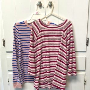 Girls long sleeves striped shirt